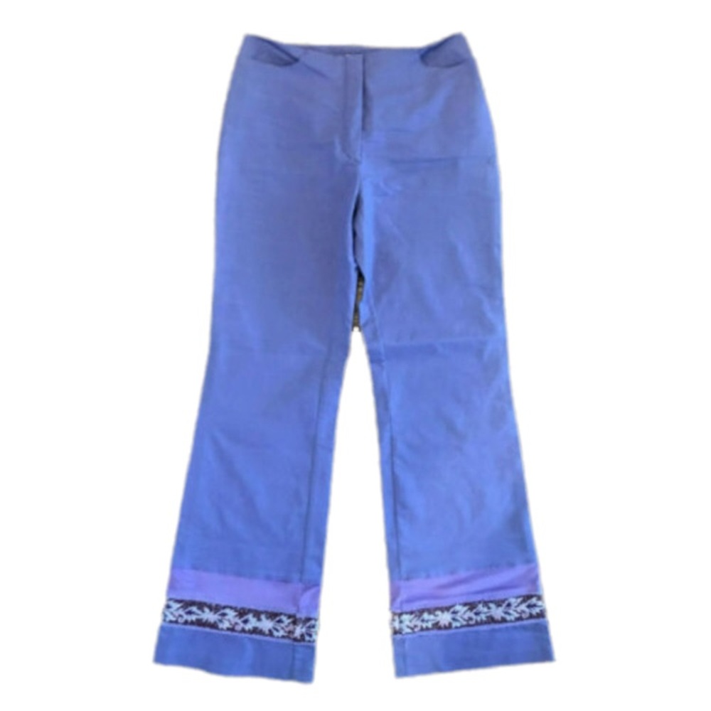 MOODS Italy Wide leg pants purple beaded Garcia 8 Grazia Francesca